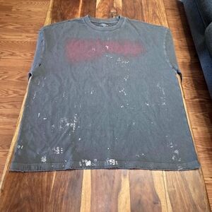 YoungLA Charcoal Distressed Tee